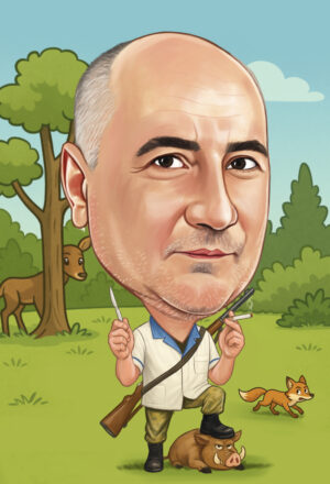 Caricatura digitala, color, cu o persoana